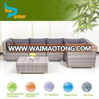 Home Furniture Sofa Modern Style Gray Color Sectional Corner Rattan Sofa Set Living Room Sofa